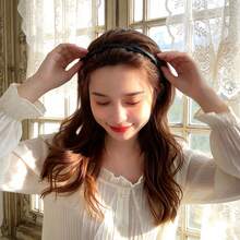 Adjustable Foldable Hair Hoop With Anti-Slip Teeth, Portable And Practical For Travel And Outdoor Use - Multicolor - View 2