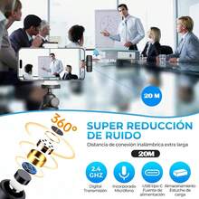 2 Pack Micrófono Inalámbrico,microfono De Solapa Para iPhone/iPad/android/pc,inalámbrico Lavalier Compatible Profesional Con Reducción De Ruido Inteligente,plug And Play,para Vlog Video, - Interfaz de Apple - Ver 5