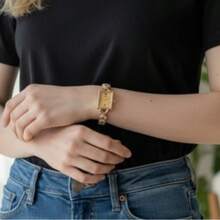 Women's Watches With Rhinestones, Ideal For Graduation, Parties - 金色 - 查看 2