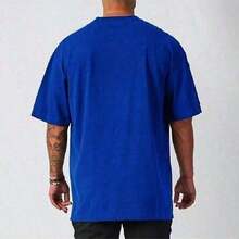 Basic Oversized T-Shirt Without Print, 100% Cotton, Sizes S To Plus Size 6XL, Available In 17 Colors. - Màu xám đen - Xem 4