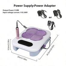 3-In-1 Plug-In Nail Dust Collector With UV Light And Electric Nail File, Dustless Manicure Set, Ideal Gift For Women - Multicolor - View 9