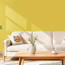 1 Roll Of Yellow Self-Adhesive Wallpaper, Thickened Waterproof, Moisture-Proof, Wear-Resistant, Removable Paper, Suitable For Bedroom, Living Room Walls - Yellow - View 4