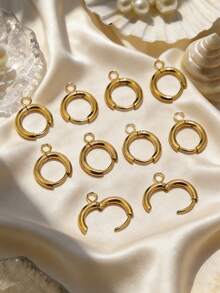 10pcs Minimalist Versatile Earring Stud Base, Stainless Steel DIY Earring Hoop Accessories, Jewelry Making Earring Findings - 10pcs Earring Accessories - View 9