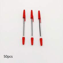 10支/50支装圆珠笔，红色、黑色、蓝色，书写用品，学生用品，油性圆珠笔，适合办公书写，返校文具，学校用品 - 彩色 - 查看 25