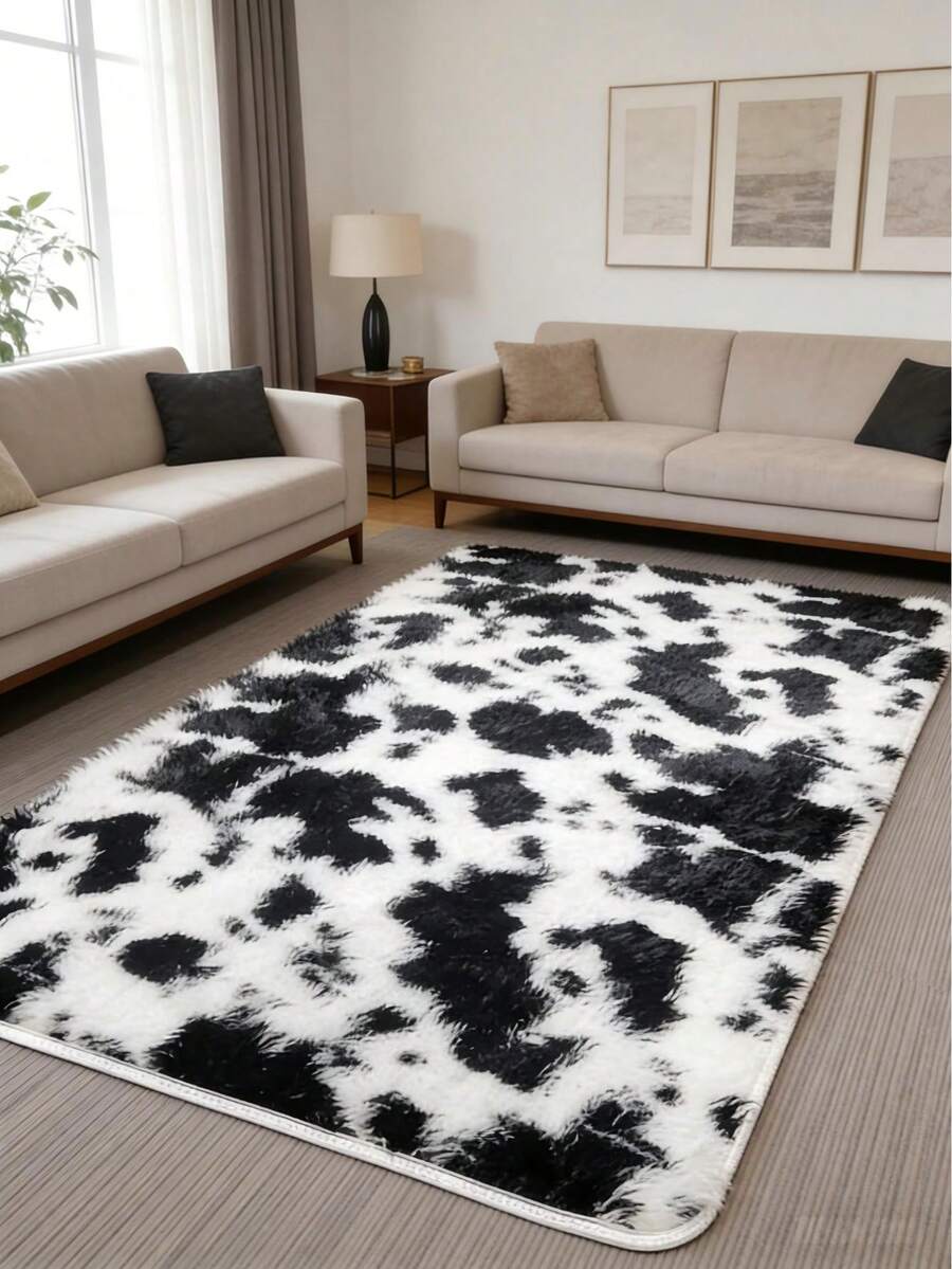 Thảm trải sàn sang trọng họa tiết da báo, chất liệu lông mềm mại, thích hợp trang trí phòng khách, nhà bếp, phòng ngủ, phòng tắm. - Nhiều màu - Xem 1