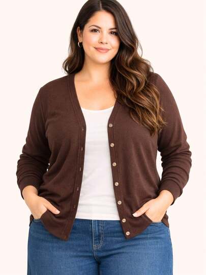 Casaco botões plus size de lanzinha inverno quentinho