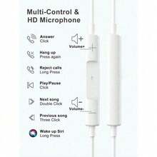 这款防缠绕有线C型耳机配备高清麦克风和音量控制，兼容 16/16 Pro/16 Pro Max/15/15 Plus/15 Pro/15 Pro Max、Air 4/5、Pro 12.9/11、Pro/Air/Mini、Galaxy S23/S22/S21 Ultra、S20 FE、Note 20/10、A53/A54、Pixel 7/6/5/4，采用USB-C接口，是送给女性的绝佳礼物。 - 白色 - 查看 10