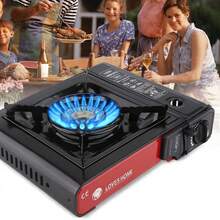 Mini estufa de gas. Cocina portátil de un quemador perfecta para aventuras, excursiones, días en familia y emergencias, estructura resistente con encendido confiable, tamaño práctico para transportar sin ocupar espacio y preparar alimentos deliciosos donde quieras sin complicaciones - Rojo - Ver 1