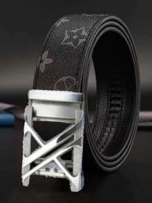 MMJ Finswift 男士时尚腰带，字母M图案设计 - 高品质合金自动扣，适合休闲穿着以及圣诞节或春节等特殊场合，自动扣腰带，图案腰带，耐用合金扣。 - 彩色 - 查看 6