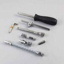 46 piezas/Set Kit de herramientas de reparación manual, adecuado para el mantenimiento de automóviles, motocicletas, bicicletas y electrodomésticos, esencial para reparaciones en el hogar y la fábrica - multicolor - Ver 3