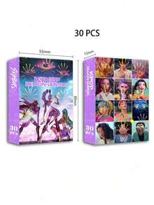 asmodee 30张卡通动漫双面卡片收藏动漫人物Kpoppp猎人游戏派对装扮道具玩具LOMO卡动漫主题礼物 - 彩色 - 查看 14
