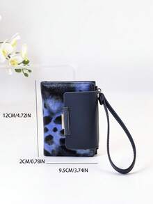MINGYOU Fashionable Delicate Cute Soft Short Handheld Zipper Coin Purse - Blue - View 6