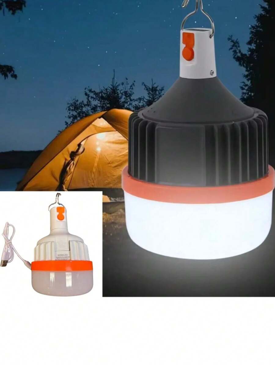 Luz LED para acampar, lámpara de emergencia portátil, 50 W, batería de 4800 mAh, 7-8 h de autonomía - Blanco - Ver 1