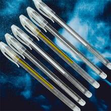 6pcs White, Gold, Silver Neutral Fine Tip Sketch Pens, Fluorescent Colors, High Capacity, Disposable, Suitable For Art, Painting, Design, Illustration, Art Supplies, Back To School Essential - Multicolor - View 7