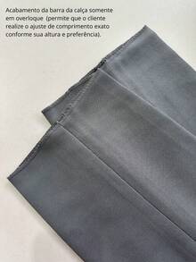 Men's 2-Piece Set - Men's Tailored Slim Fit Executive Polyester Dress Pants, Classic Formal, Lightweight And Stylish. - Trắng và Xám nhạt - Xem 6