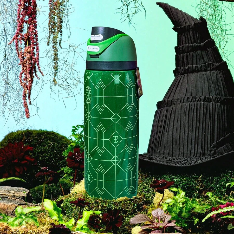 OwaIa (Glindamelody) Dual-Drink Outdoor Sports Water Bottle With Straw, 32oz/945ml, Perfect For Outdoor Camping/Cycling. Features A One-Handed Opening Design, Double-Walled Vacuum Insulation, And A Snap-Lock Portability. Keeps Ice Cubes Warm For 6-12 Hours Without Melting. Ideal For Travel, Office, Gym, And School Use, And A Perfect Gift For Christmas Eve, Christmas, And New Year's. - Green - View 1