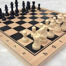 3-In-1 Wooden International Chess Set, Multifunctional Wooden Chess Board, Interesting Chess Kit, Solid Wood Foldable Portable Competitive Intelligence Toy - Multicolor - View 7