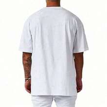 Basic Oversized T-Shirt Without Print, 100% Cotton, Sizes S To Plus Size 6XL, Available In 17 Colors. - Màu xám đen - Xem 3