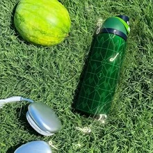 OwaIa (Glindamelody) Dual-Drink Outdoor Sports Water Bottle With Straw, 32oz/945ml, Perfect For Outdoor Camping/Cycling. Features A One-Handed Opening Design, Double-Walled Vacuum Insulation, And A Snap-Lock Portability. Keeps Ice Cubes Warm For 6-12 Hours Without Melting. Ideal For Travel, Office, Gym, And School Use, And A Perfect Gift For Christmas Eve, Christmas, And New Year's. - Green - View 3
