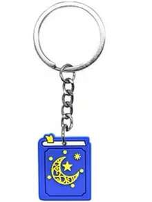1pc PVC Eid Mubarak Keychain, Ramadan Islamic Keyring With Moon Star Mosque Pattern, Muslim Festival Bag Charm Gift - Multicolor - View 8