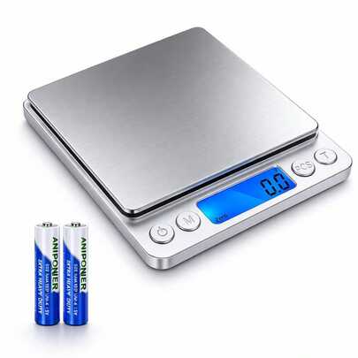 Báscula Gramera Digital de Alta Precisión con Función TARA | Balanza Electrónica para Cocina, Café y Repostería | Pantalla LCD