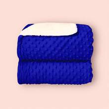 Luxury Double-Sided Baby Blanket - Royal Blue - View 1