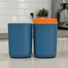 Porta Cepillo de Dientes Portátil y Estuche para Pasta Dental - Organizador de Viaje Higiénico, Resistente y Compacto - Modelo negro transparente - Ver 2