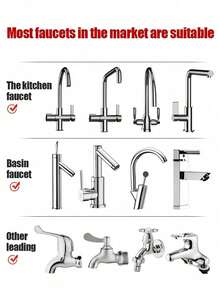 Bộ nối dài vòi nước xoay 360°, thiết bị tiết kiệm nước, bộ lọc vòi nước chống bắn tóe bằng thép không gỉ, bộ tạo bọt khí cho vòi nước, chế độ dòng nước kép, thích hợp cho phòng tắm, nhà vệ sinh, nhà bếp, bồn rửa, chậu rửa mặt và các vật dụng gia đình khác. - Nhiều kiểu dáng - Xem 7