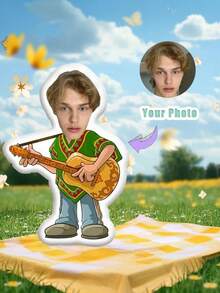 Customizable Photo Throw Pillow - Personalized Face Printed Double-Sided Cushion For Dad, Mom, Friends, Couples, Graduation, Birthday, Holidays (Father's Day, Mother's Day, Halloween, Christmas, Valentine's Day, Etc.) - Multicolor - View 33