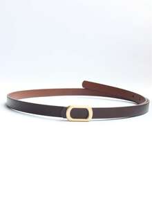 1 chiếc thắt lưng mảnh trang trí thời trang, màu trơn, chất liệu da PU thanh lịch, đa năng, phù hợp với quần short, quần dài, váy, mùa hè. - Nhiều màu - Xem 3