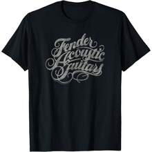 Fender Acoustic Guitars Retro Font Logo T-Shirt.Jpg - màu đen - Xem 1