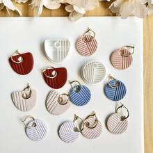 Simple French Shape Polymer Clay Mold, Suitable For Handmade Earring Soft Clay Polymer Clay Mold, Line Pendant Craft Jewelry Making Mold, Create Jewelry | Elegant Earring Design | Durable Plastic Cutter - White - View 1