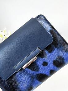 MINGYOU Fashionable Delicate Cute Soft Short Handheld Zipper Coin Purse - Blue - View 5