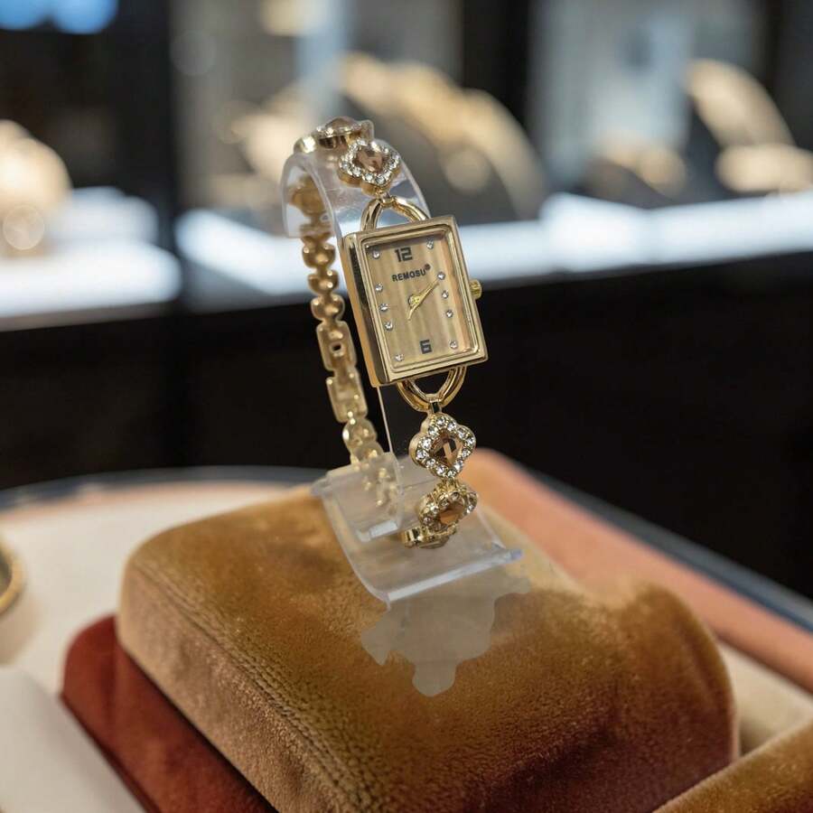 Women's Watches With Rhinestones, Ideal For Graduation, Parties - 金色 - 查看 1