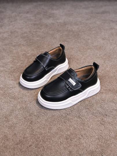 1 Pair 2026 New Style Kids Fashion Hook And Loop Sports Shoes, Spring Chinese Slip-On Shoes, Suitable For Boys And Girls, All Seasons