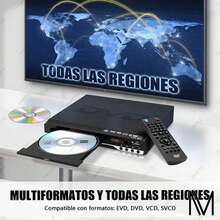 Reproductor Dvd Multiregion Hdmii Hd 1080p Con Control Remoto, Dolby Surround,fuerte Compatibilidad,admite Discos Dvd,cd, Evd Y Vcd,color Negro - Tipo de Enchufe A USA (110-127V) - Ver 4