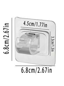 8pcs Shower Curtain Rod Set, Including Curtain Hooks, Telescopic Rod Brackets, Single Rod Mounting Hardware, Bathroom Window Curtain Rod And Half-Length Curtain Rod Complete Kit, Adjustable Wall-Mounted Curtain Rod Hardware Set, Suitable For Home Bathroom Windows - Multicolor - View 6