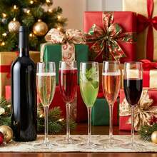 5盎司不易碎亚克力香槟杯，可重复使用的塑料香槟杯，透明塑料马提尼杯 - 非常适合盛装鸡尾酒、香槟和甜点 - 可重复使用，慕斯杯 - 查看 6