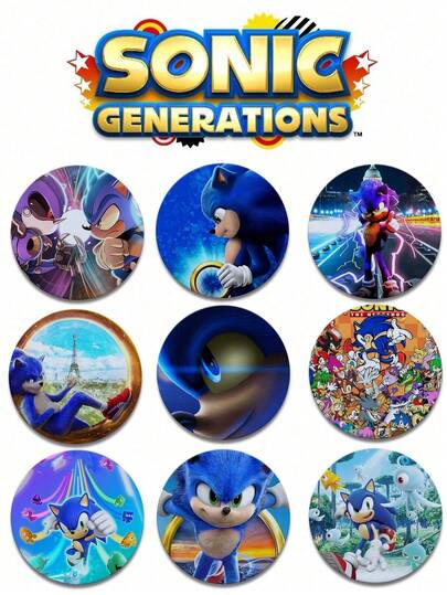 asmodee NEW 9 Style Cartoon Anime Figure Image Brooch Originality Metal Wear Badges Holiday Party Decoration Small Patys Gifts Medal