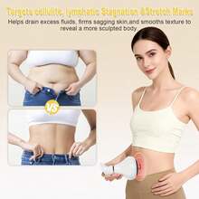 Lymphatic Drainage Massager & Anti Cellulite Massage Tool, Body Sculpting Machine Helps Reduce Stretch Marks & Cellulite, Ideal Pain Relief Devices For Sciatica Nerve, Legs, Arms, Belly - trắng - Xem 3