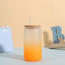 1PC Personalized Name Cup With Birthday Flowers, Custom Iced Coffee Cup Gifts For Her, Glass Water Cup, Bubble Tea Cup, Beer Can, Kitchen Water Cup, Halloween, Beer Festival, Back-To-School, Valentine's Day, Birthday, Christmas Gifts - Multicolor - View 11