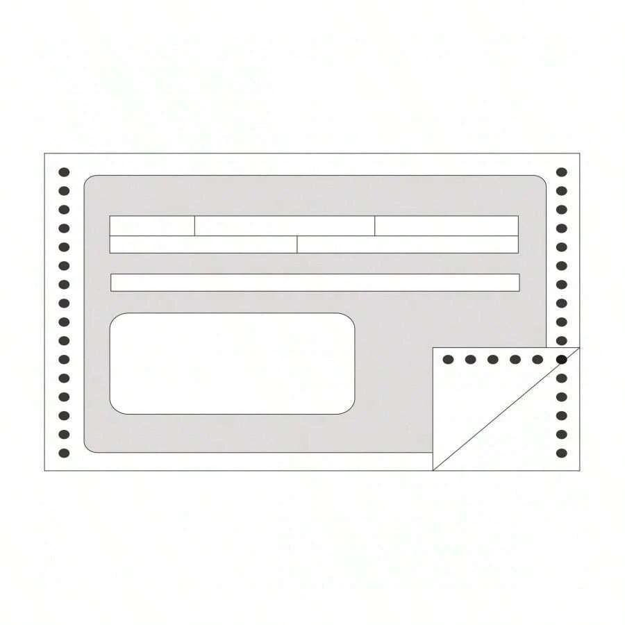 APLI 133 Caja 1200 Recibos Papel Continuo, 240 X 4 - A - Ver 1