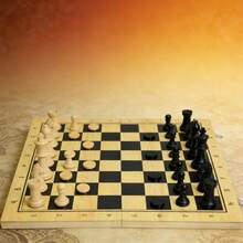 3-In-1 Wooden International Chess Set, Multifunctional Wooden Chess Board, Interesting Chess Kit, Solid Wood Foldable Portable Competitive Intelligence Toy - Multicolor - View 6