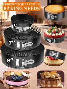 1pc 8-Inch Non-Stick Detachable Bottom Round Cake Mold, Non-Stick Baking Pan, Silicone Mold, Anti-Rust Oxidized Surface, Even Heating, Easy To Clean, Suitable For Electric Pressure Cooker, Microwave Oven, Oven, Air Fryer And Various Baking Tools, Baking And Pastries, Silicone Air Fryer Mold, Silicone Pastry Mold, Dumpling Extrusion - Multicolor a - View 2