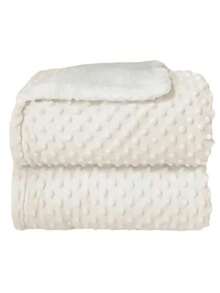 Luxury Double-Sided Baby Blanket - White - View 2