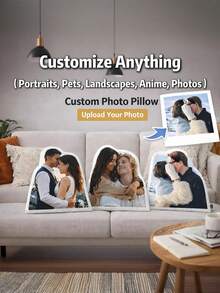 Customizable Photo Throw Pillow - Personalized Face Printed Double-Sided Cushion For Dad, Mom, Friends, Couples, Graduation, Birthday, Holidays (Father's Day, Mother's Day, Halloween, Christmas, Valentine's Day, Etc.) - Multicolor - View 23