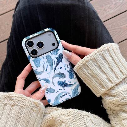 GIIPPA 1pc Whale Shark Design Phone 17 Pro Max Case, Suitable For Phone 16 Pro Max, 15 Pro Max, 14 Pro Max, Korean Stylish And Interesting Phone Case, Compatible With 11/12/13/14/15/16 Pro Max Plus, Elegant Design Suitable For Both Men And Women, Ideal Gift For Christmas, Valentine's Day, Easter, Wedding Season And Birthday For Girlfriend