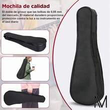 Kit De Soprano Concierto Acustico 23in Universal Ukelele - Naranja Coral - Ver 6