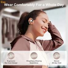 Briame Wireless Open-Ear Headphones With Microphone, Suitable For Running, Sports, Gaming, 150mAh Battery - View 4