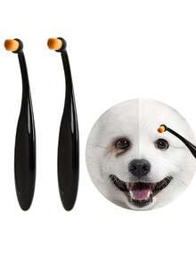 2支装宠物眼部清洁刷 - 柔软不刺激的刷毛，去除污渍和分泌物 - 适用于贵宾犬、博美犬和猫，无需电池 - 查看 2